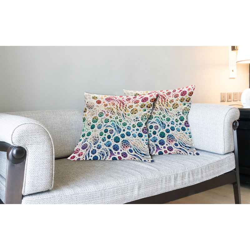 Ensemble de 2 housses de coussin Ambesonne, H 20 po x l 20 po, Carré