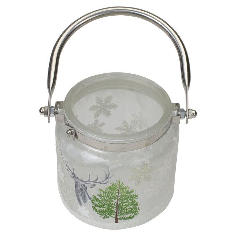 Lanterne en verre sans flamme 4 po