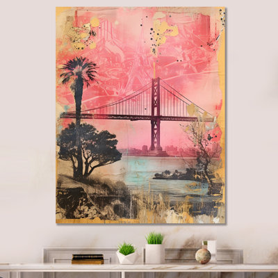 San Francisco Dreams, collage rétro rose I