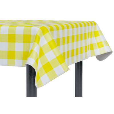 Nappe-Vinyle avec flanelle, rectangulaire, imperméable, facile à nettoyer, motif à carreaux