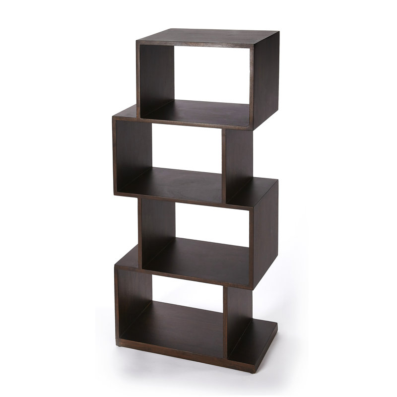 Bibliothèque en bois massif H 47,5 "x l 21,5" Essense, Marron foncé