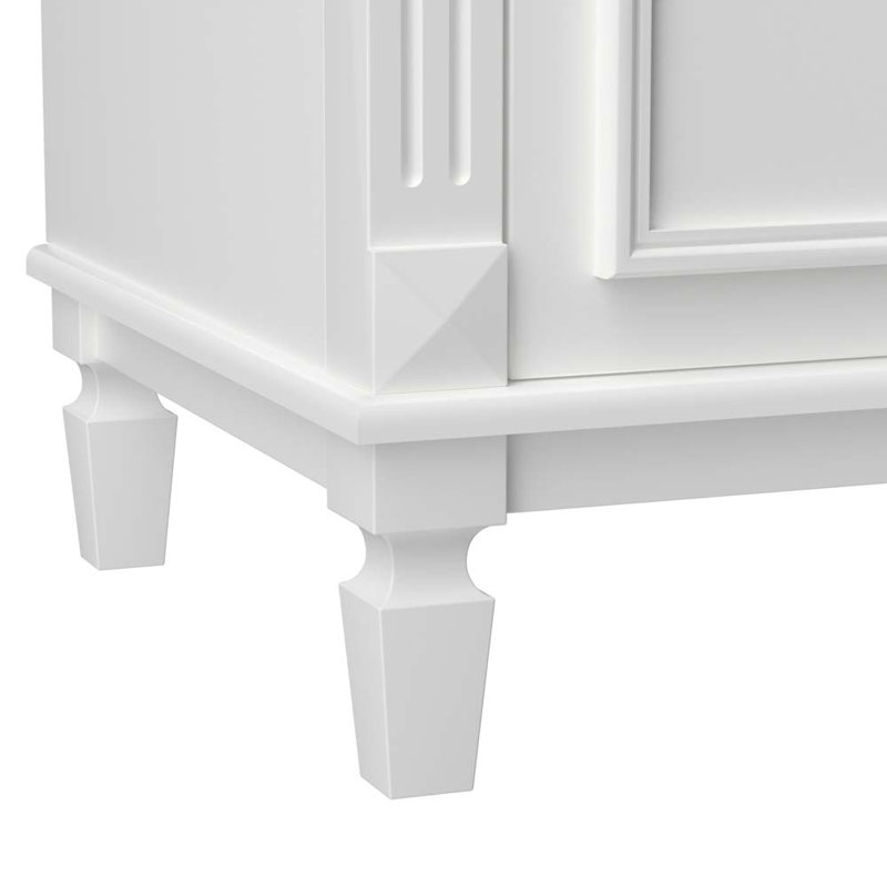 Meuble-lavabo simple 36,01 po avec plateau en résine Clellie, Blanc