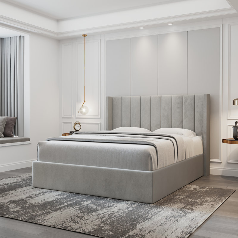 Raimi Upholstered Storage Bed with Hydraulic Lift