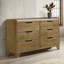 Commode transitionnelle avec 6 tiroirs de rangement pour la chambre à coucher