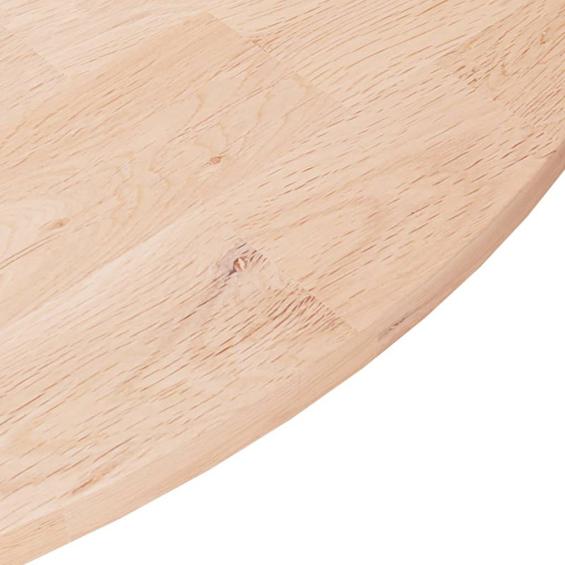 Round Table Top Diameter 23.6X0.6" Untreated Solid Wood Oak