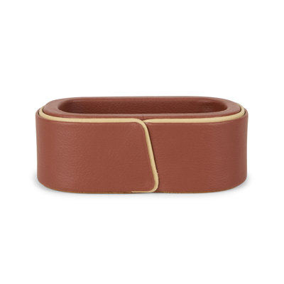 Porte-cartes en cuir cognac