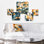 Vibrant Hues Of Scandinavia Artwork - Scandinavian Wall Art Set Of 5