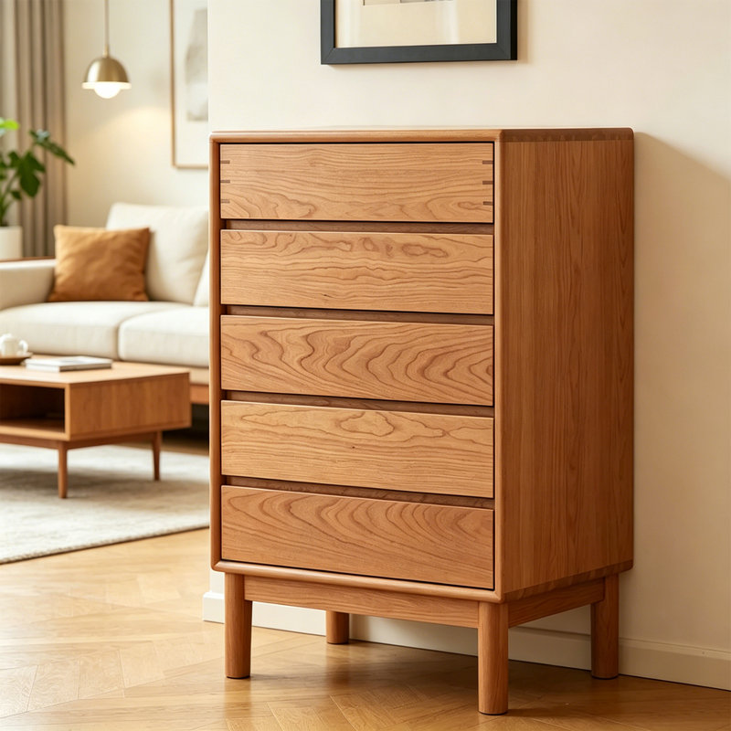 Commode d'appoint multifonctionnelle à rainures