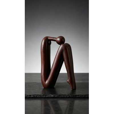 Sculpture rétro homme minimaliste en résine - 7,78 po de hauteur, décor moderne, figurine moderne pour la maison et le bureau, objets décoratifs