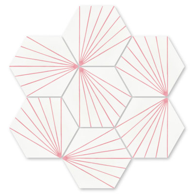 Spark C 7.87" x 9.09" Cement Patterned Wall & Floor Tile