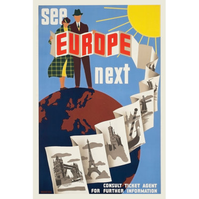 See Europe Next Vintage Travel Poster 24x36