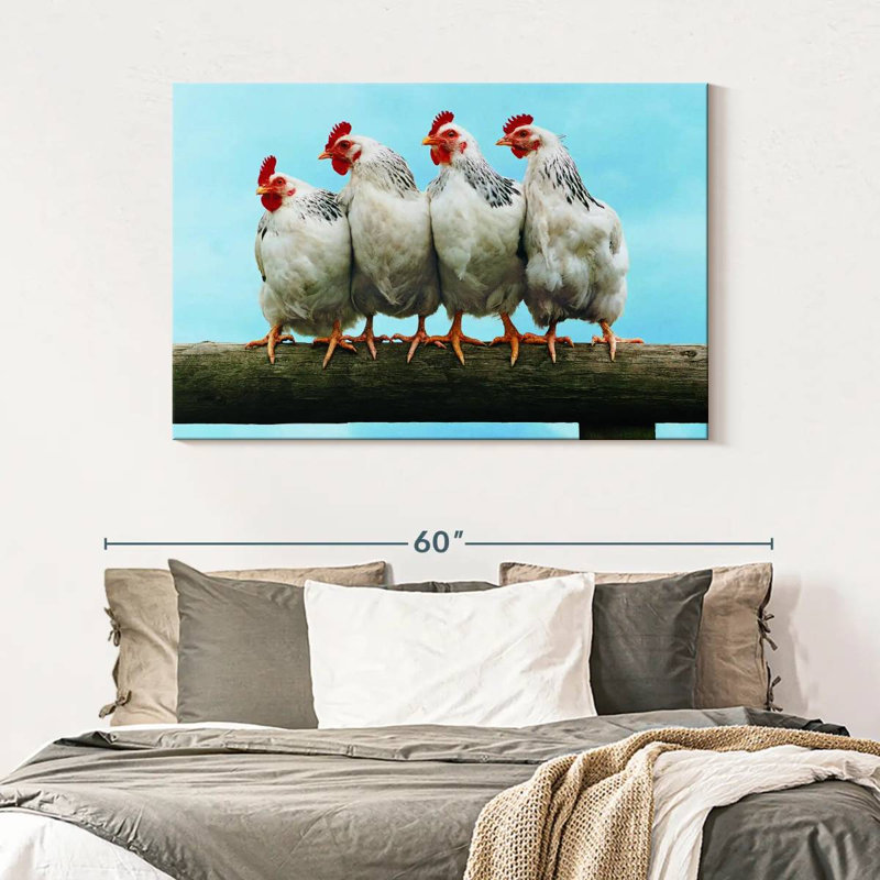 Brampt Chicken Friends, 32" H x 48" W