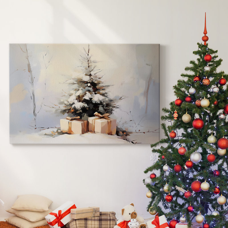 Art des Fêtes de Noël - Toile tendue avec châssis - Série 3-CXV, H 8 po x l 12 po
