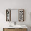 Armoire de salle de bain avec miroir et rangement