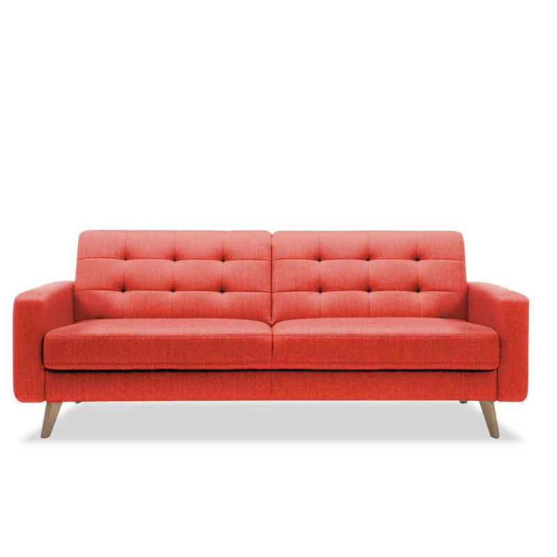 Canapé-lit Nappa avec rangement, Terre cuite / 100% polyester