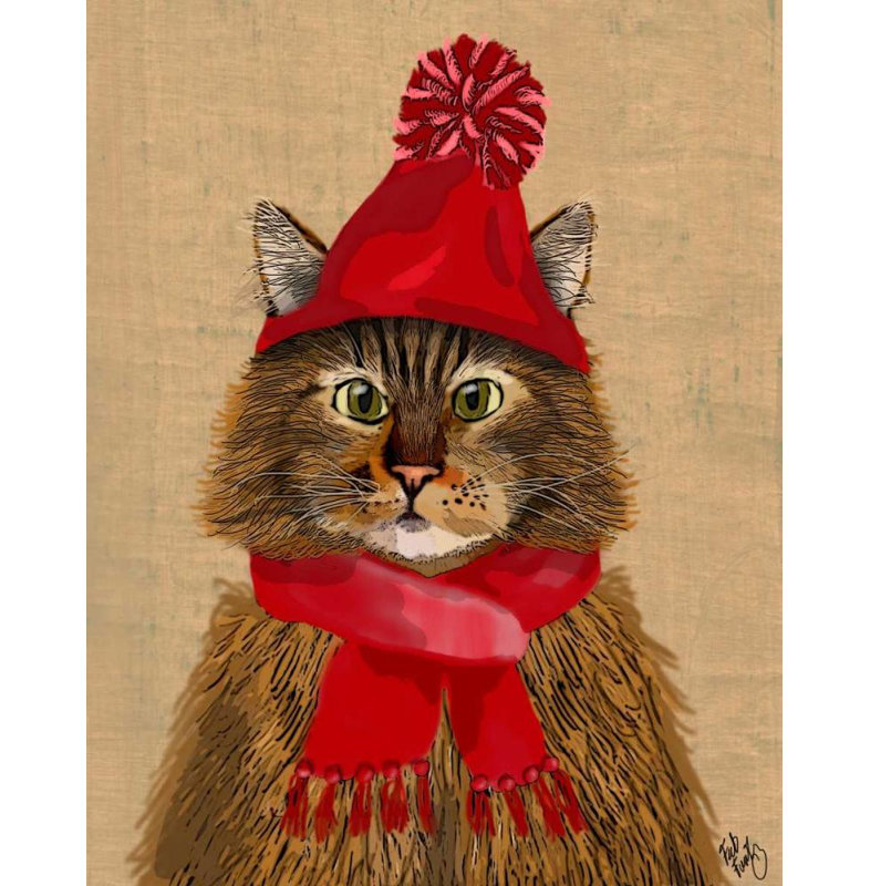 Art sur toile tendue Trinx Fab Funky Gallery, titré: Maine Coon Cat, H 18 po x l 15 po