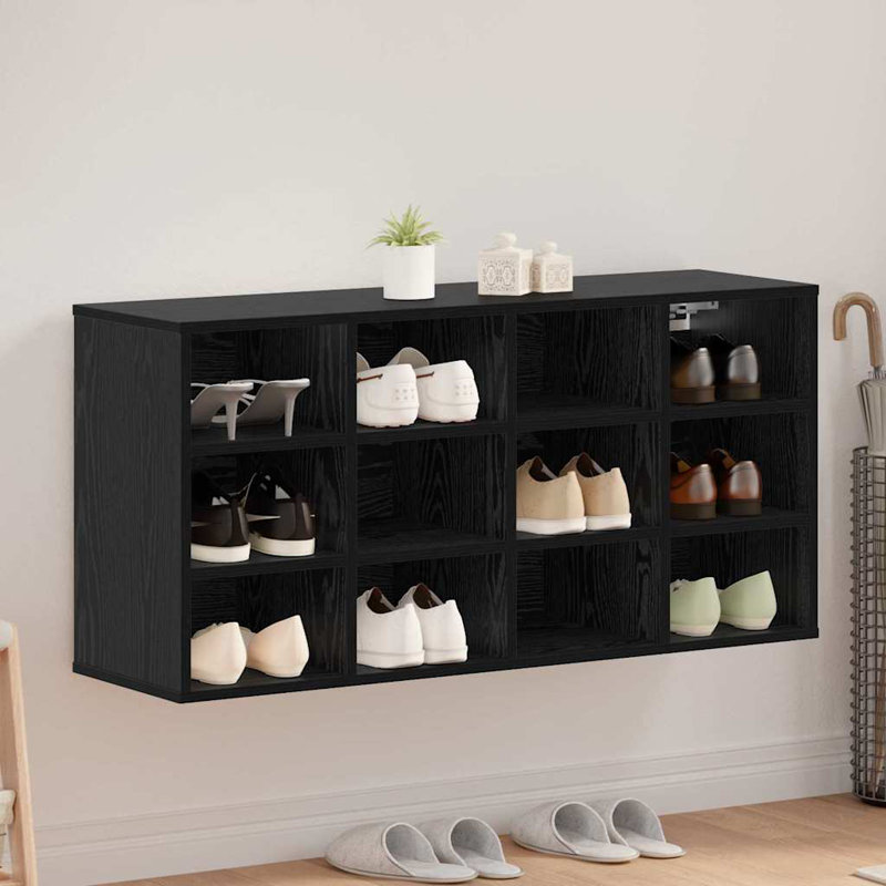 Shoe Cabinet, 51cm H x 103cm W x 30cm D, Sonoma Oak