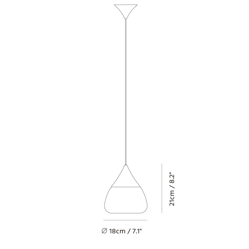 Mist 1 - Light Pendant, Matte Brass, 8.2" H x 7.1" W x 8.3" D