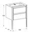 Senah 590mm Single Bathroom Vanity with Integrated Polyglomerate Basin