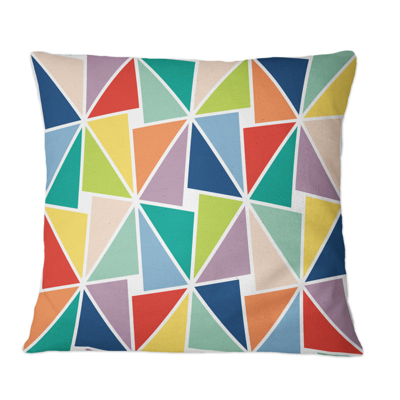 Geometric Throw Pillow, 16" x 16"