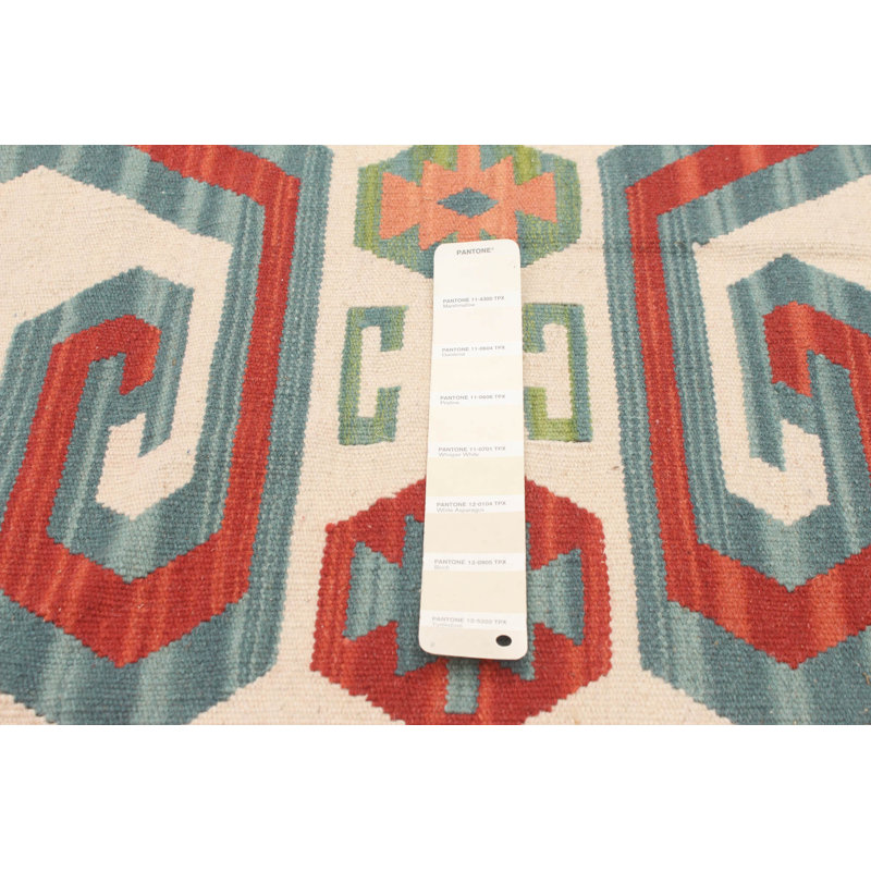 Tapis rouge en laine à tissage plat oriental 9 pi 5 po x 12 pi 2 po