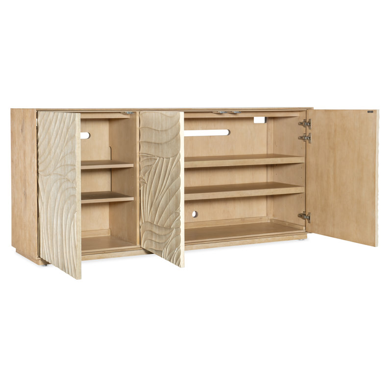 Retreat 72'' W Storage TV Stand in Light Wood/Dune
