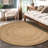 Bussey Tan Striped Modern Farmhouse Handmade Hand Braided Jute/Sisal Indoor Area Rug-14824507