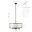 Lustre cylindrique 24 lumières 6 pouces Capiz-382826762