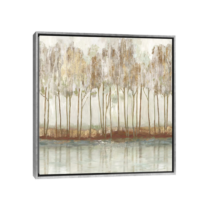 Lynn Peak II par Allison Pearce - reproduction d'art, H 26 po x l 26 po x P 1,5 po, Toile avec cadre argenté, Pas de tapis