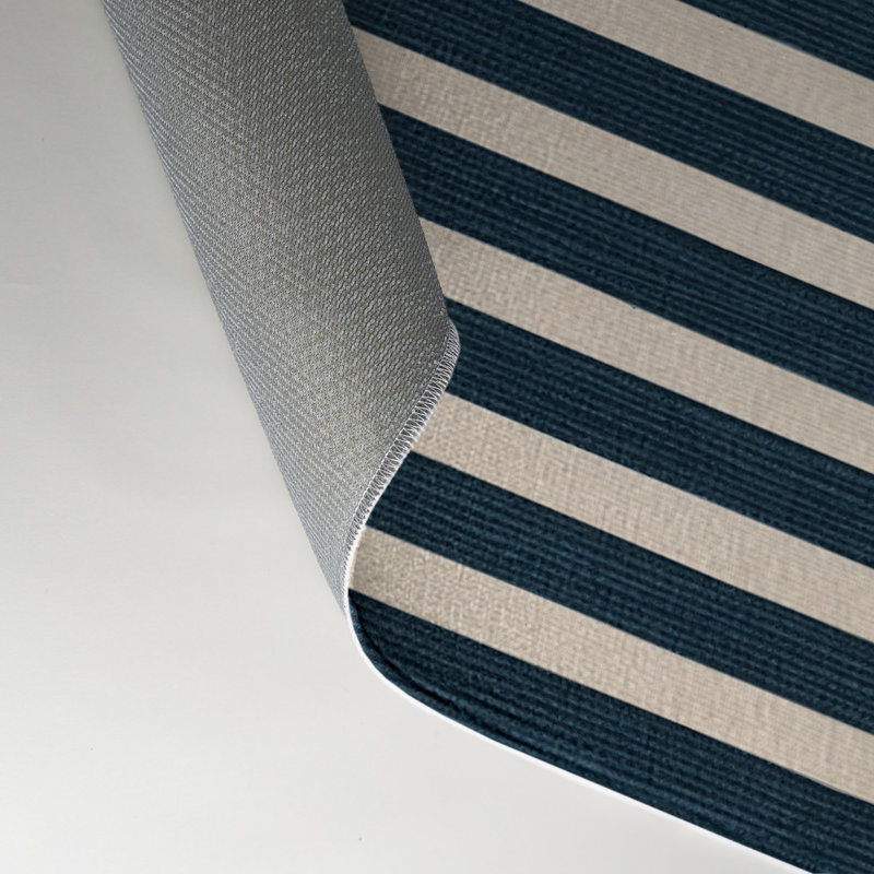 Tapis intérieur / extérieur gris HorizontalStripes, Rectangulaire 3 pi x 5 pi