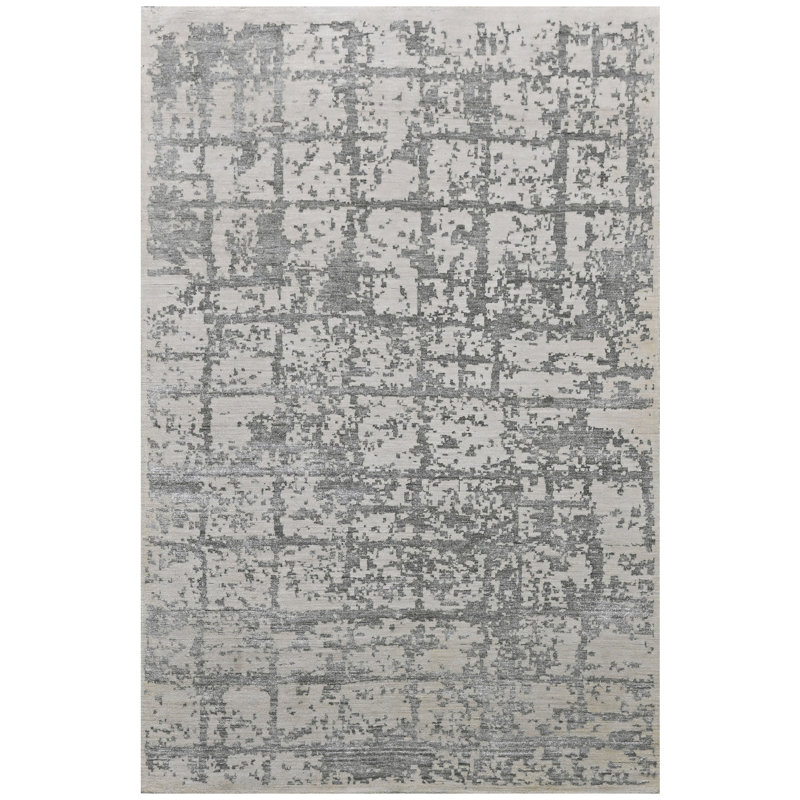 One-of-a-Kind Rectangle 5'11" x 8'10" Area Rug in Silver/Gray
