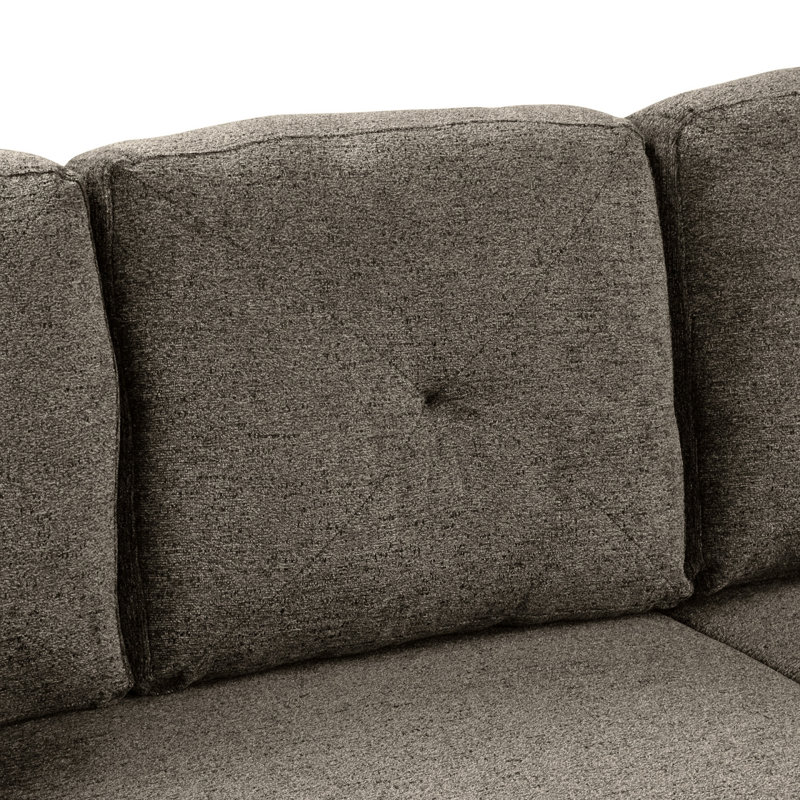 Lablanc Velvet L-Shaped Sectional, Knox Charcoal Velvet