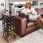 Tiaya Wine Bottle & Glass Rack Black