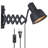 Tingrui Modern Industrial Black Plug in Wall Sconces, Vintage Swing Arm Wall Lamp for Living Room