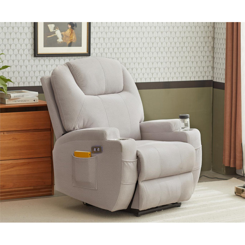 Fauteuil inclinable électrique Paniz, Gris chenille