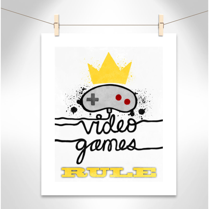 Impression de papier règle de jeux vidéo, H 24 po x l 20 po x P 1 po, Papier