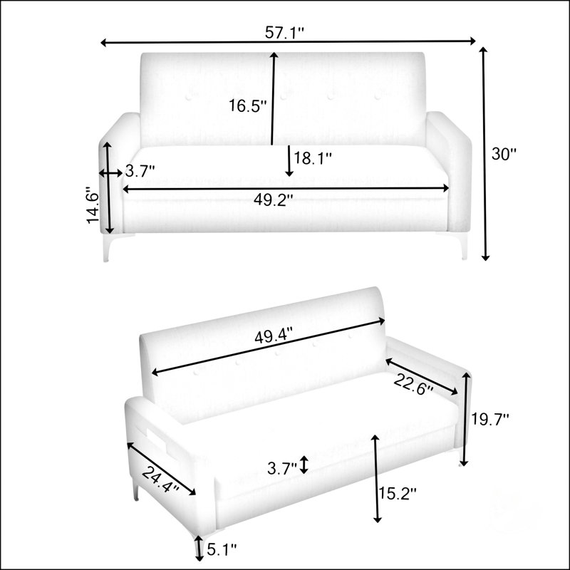 Canapé double confortable de 57 pouces avec rangement intégré, idéal pour les salons, les appartements et les bureaux à domicile dans de petits espaces, beige