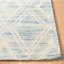 Tapis bleu foncé / ivoire à motif géométrique tissé à plat Amritpal-1263267111
