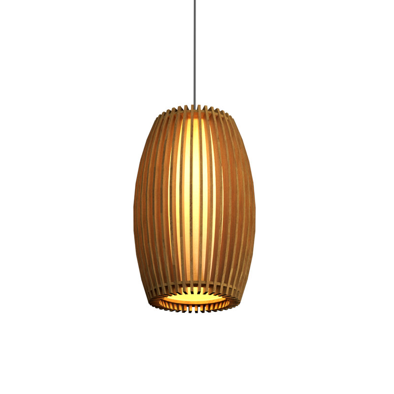 Stecche Di Legno 1 - Light Pendant, Louro Freijó, 11.7" H x 7.8" W x 7.8" D
