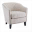 Fauteuil d'appoint compact rembourré avec structure en bois massif, finition bleue
