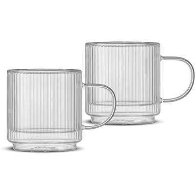 Ensemble de 2 tasses à café cannelées Haven