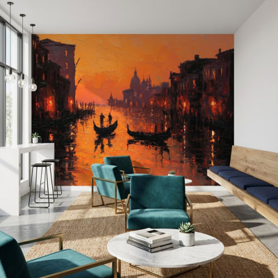 Décoration murale amovible Sunset Gondolas