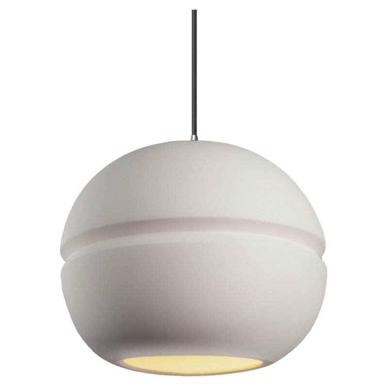 1 - Light Single Pendant, LED, Bisque, Polished Chrome