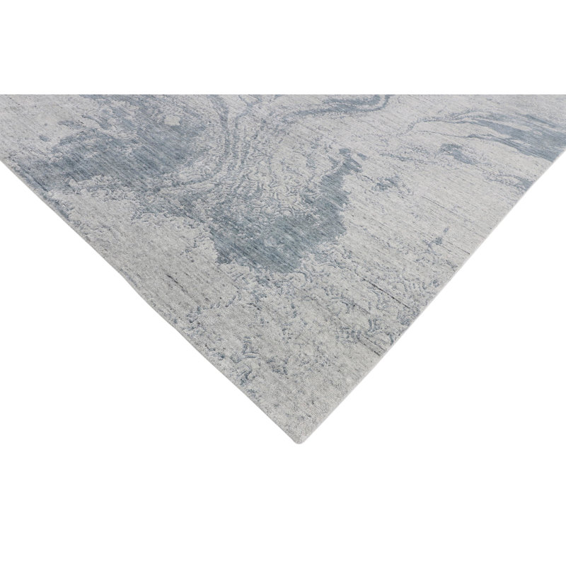 Abstract Area Rug in Gray/Taupe, Rectangle 12' x 15'
