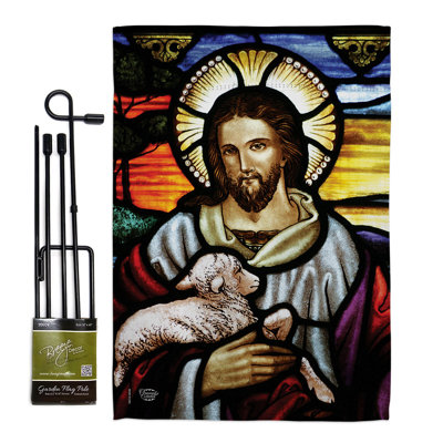 Double Sided 18.5'' H x 13'' W Polyester Flag Set