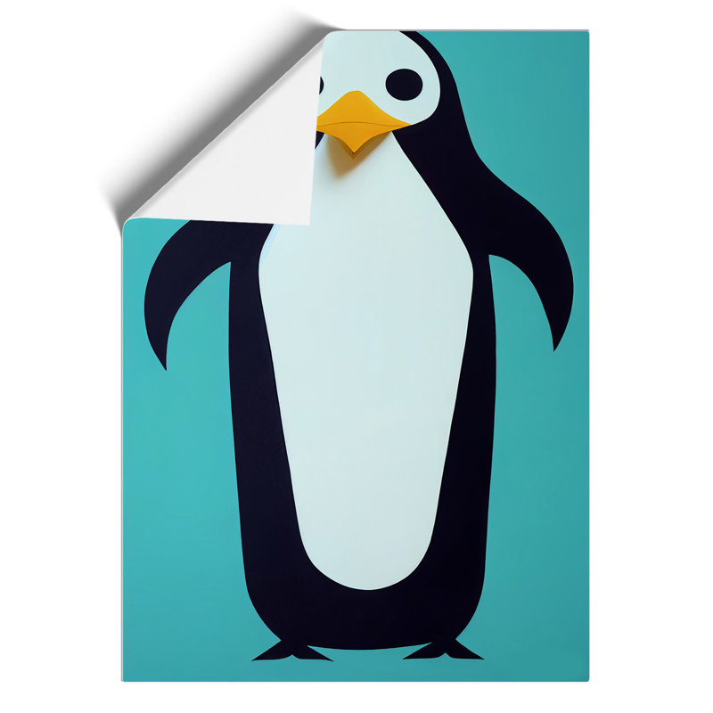 Vibrant Penguin Abstract - Wall Art, Paper, 59.4cm H x 42cm W, No Matte