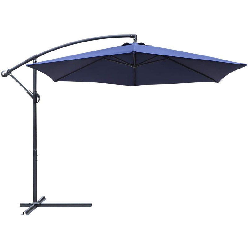 Parasol en porte-à-faux 10 pi Arabella, Bleu