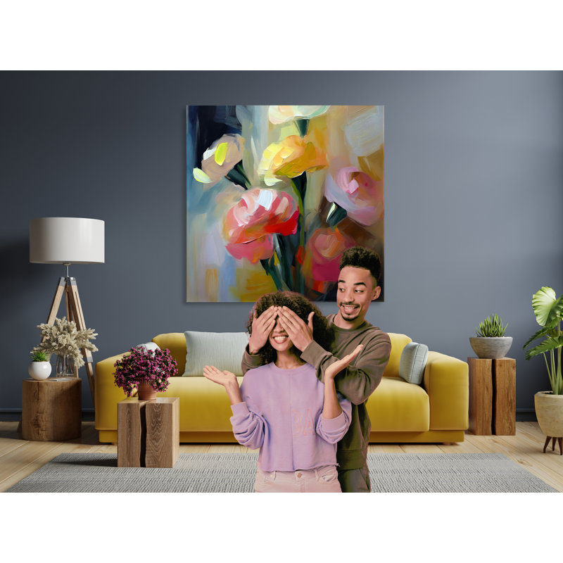 Bouquet lumineux de fleurs, H 36 po x l 36 po