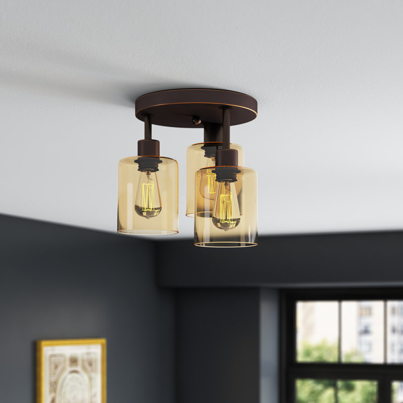 Plafonnier semi-encastré 3 lumières 11,6 po
