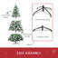 Arbre de Noël de 6 pi avec branches enneigées, 800 pointes, 61 branches de pin, base robuste et réaliste, plateforme stable